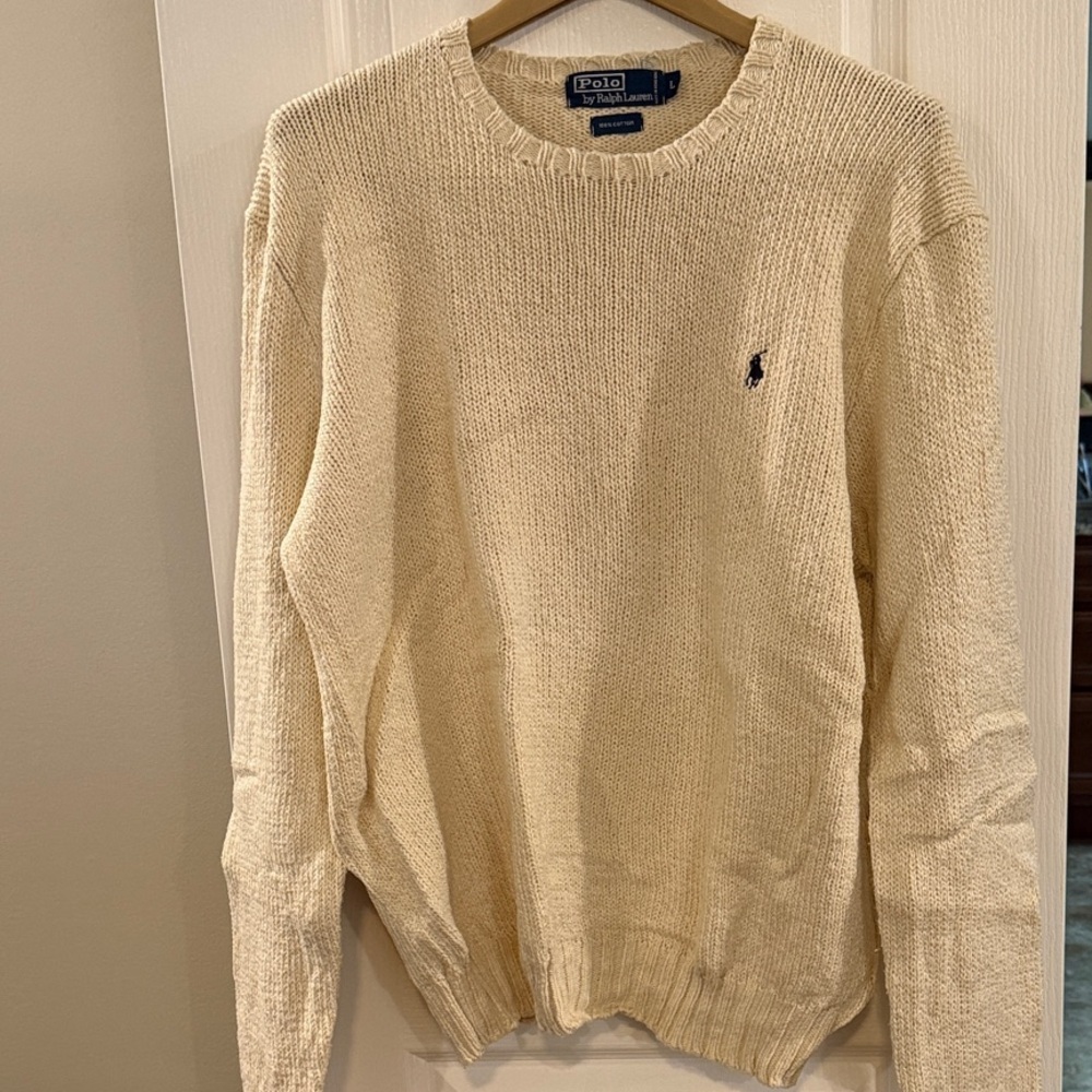 Polo by Ralph Lauren Beige Crewneck Sweater